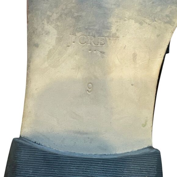 J.Crew Classic Black Vegan Leather Loafers with Gold Hardware Horsebit Size 9 - Picture 12 of 13